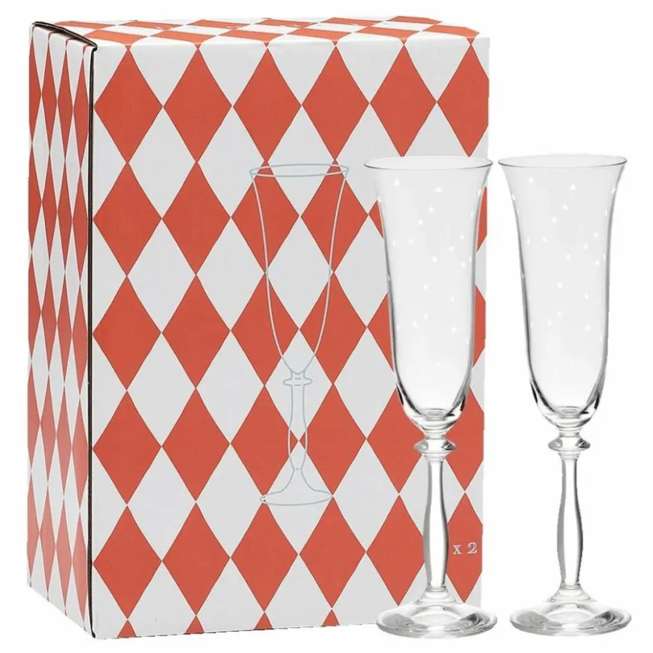 New Anna + Nina Flûtes Starry Eve - Set de 2 Transparent