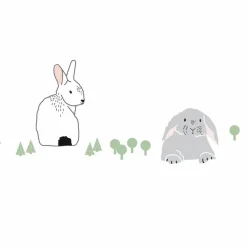 MIMI'lou Frise Lapins dans la forêt|Enfant Décoration Murale|Déco Murale Enfant