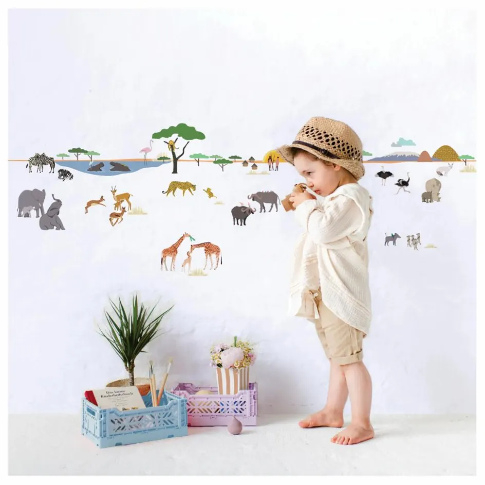 Sale Frise Safari Enfant Décoration Murale|Déco Murale Enfant
