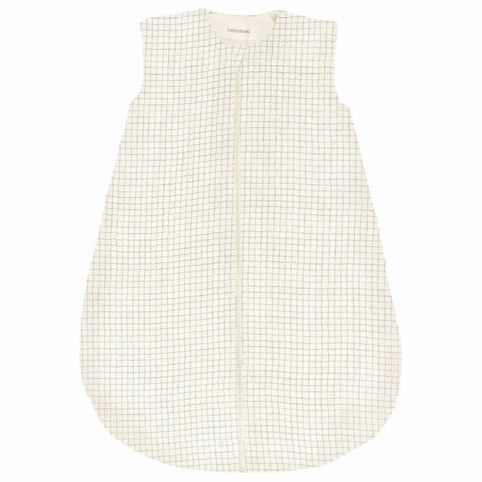 Nobodinoz Gigoteuses, Tours De Lit|Gigoteuses, Emmaillotage*Gigoteuse mi-saison Fluffy Wabi-Sabi Blue Grid |