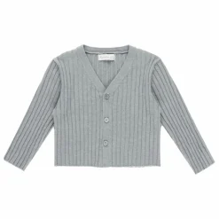 Best Rylee + Cru Gilet Côtelé Maille Mini | Bleu gris
