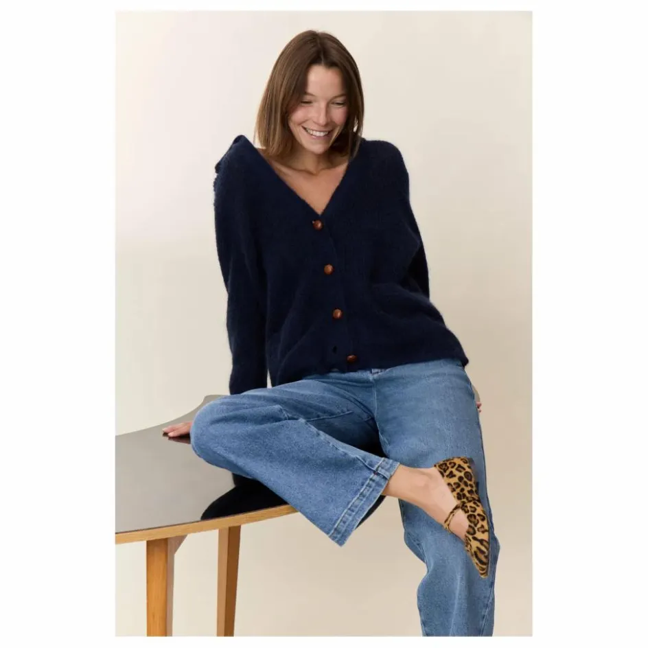 Leon & Harper Gilet Marloup Core Super Kid Mohair ||Femme Pulls, Gilets