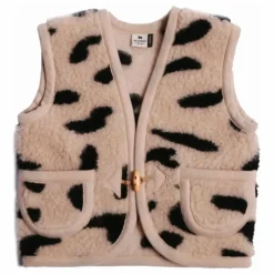 Outlet Alwero Gilet Sans Manches Alpen Guépard Bébé | Beige