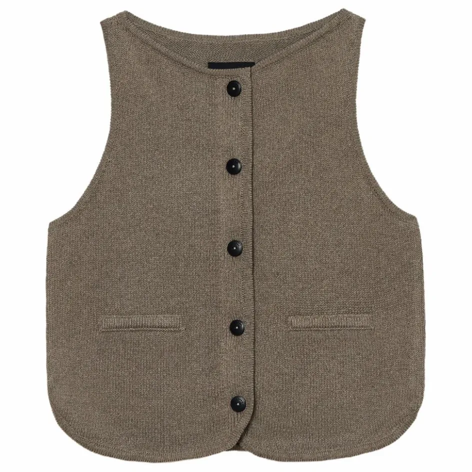 Cordera Gilet Sans Manches Col Bateau Coton Recyclé ||Femme Pulls, Gilets