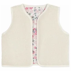 Petit Bateau Gilet Sans Manches Fleuri | Ecru