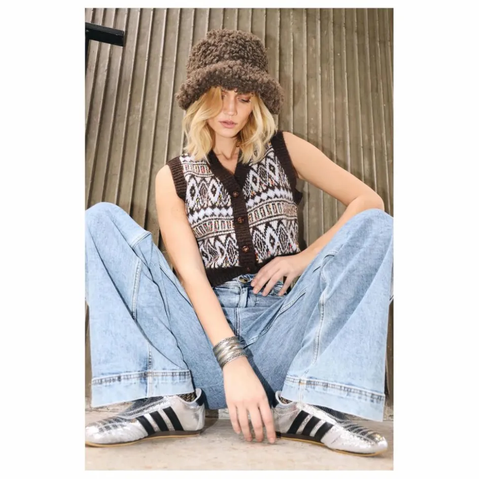 Lollys Laundry Gilet Sans Manches Francesca ||Femme Pulls, Gilets