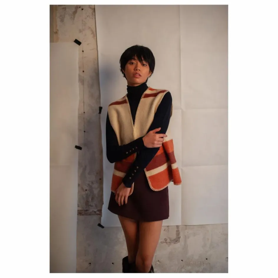 Femme La Méricaine Pulls, Gilets*Gilet Sans Manches Hopis Laine Recyclée |