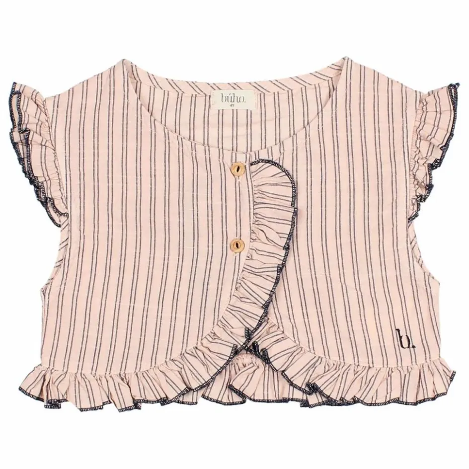 Discount Búho Gilet Sans Manches Rayures | Rose pâle