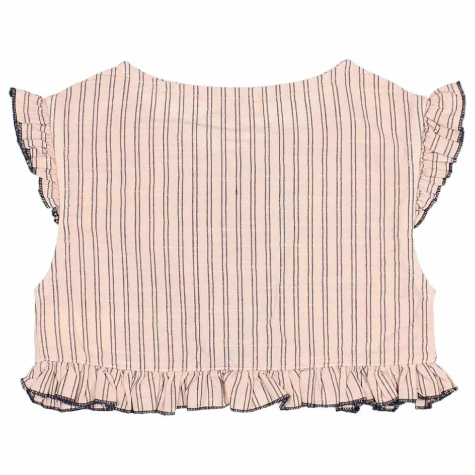 Discount Búho Gilet Sans Manches Rayures | Rose pâle