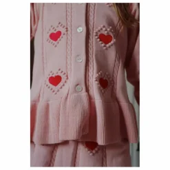 Konges Sløjd Gilet Soleil Cœurs Coton Bio ||Enfant Pulls, Gilets