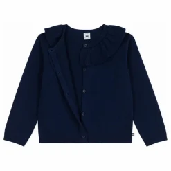 Petit Bateau Gilet Volants Laine | Bleu nuit