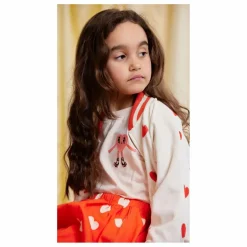 Hot Mini Rodini Gilet Zippé Cœurs Velours Coton Bio | Blanc