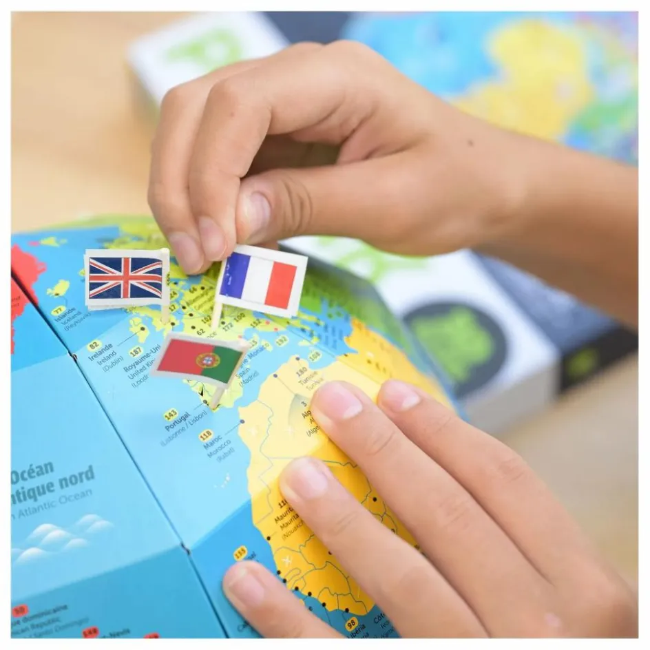 Outlet Poppik Globe à construire Drapeaux Multicolore