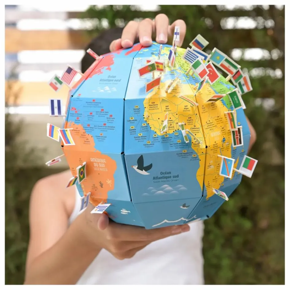 Outlet Poppik Globe à construire Drapeaux Multicolore