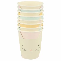 Meri Meri Gobelets Chat pastel - Set de 8|Enfant Décoration De Fête