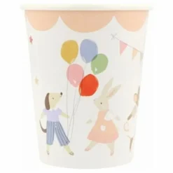 Enfant Meri Meri Décoration De Fête*Gobelets d'anniversaire Animal Friends - Set de 8