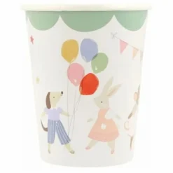 Enfant Meri Meri Décoration De Fête*Gobelets d'anniversaire Animal Friends - Set de 8