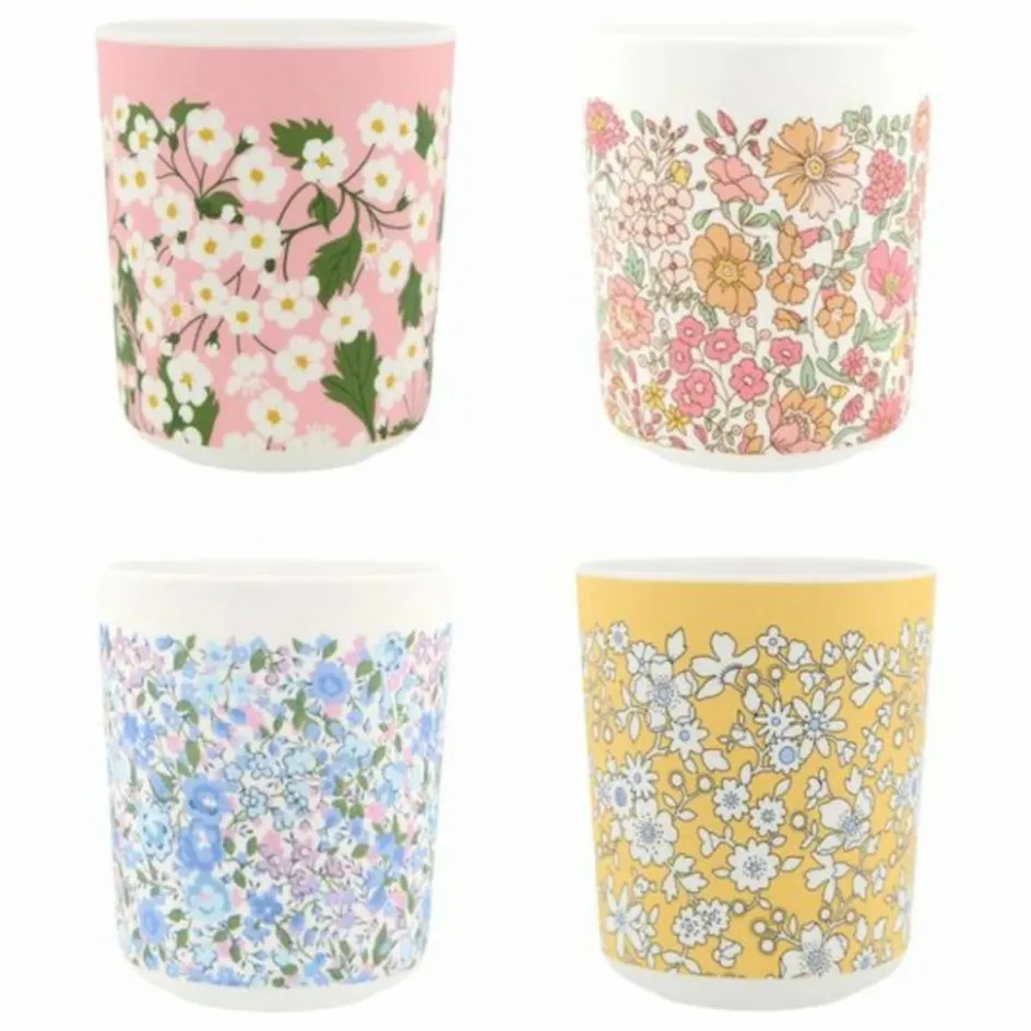 Enfant Meri Meri Vaisselle Enfant|Art De La Table*Gobelets en mélamine - x Liberty - Set de 4