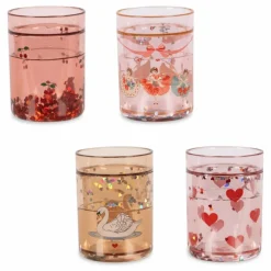 Konges Sløjd Tasses Et Gobelets D'Apprentissage|Premiers Repas*Gobelets glitter - Set de 4 |
