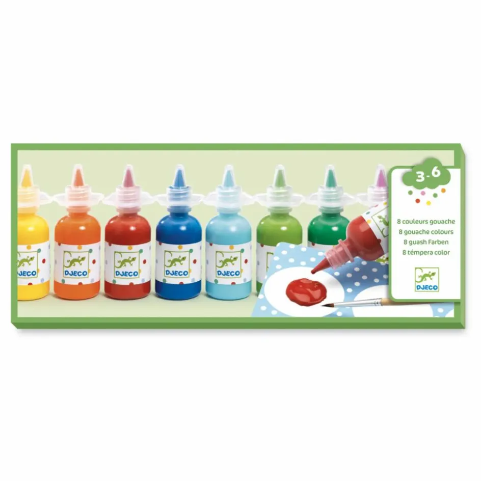 Djeco Loisirs Créatifs*Gouaches bouteilles - Set de 8