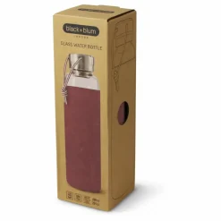 Best Black + Blum Gourde en verre borosilicate- 600 ml | Bordeaux