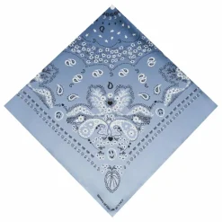 Hot Call it by your name Grand Bandana Bicolore Soie | Bleu