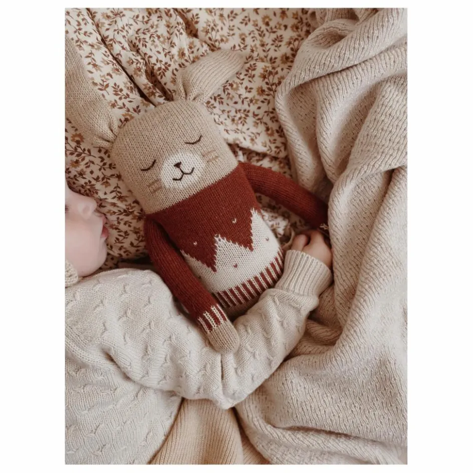 Outlet Main Sauvage Grand doudou lapin pull jacquard | Sienne