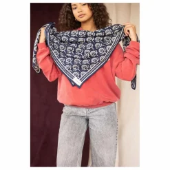 Sale Apaches Grand Foulard Latika | Bleu marine