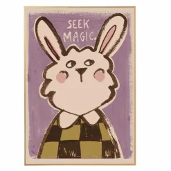 Studio Loco Grande affiche Lapin Seek magic|Enfant Décoration Murale|Déco Murale Enfant