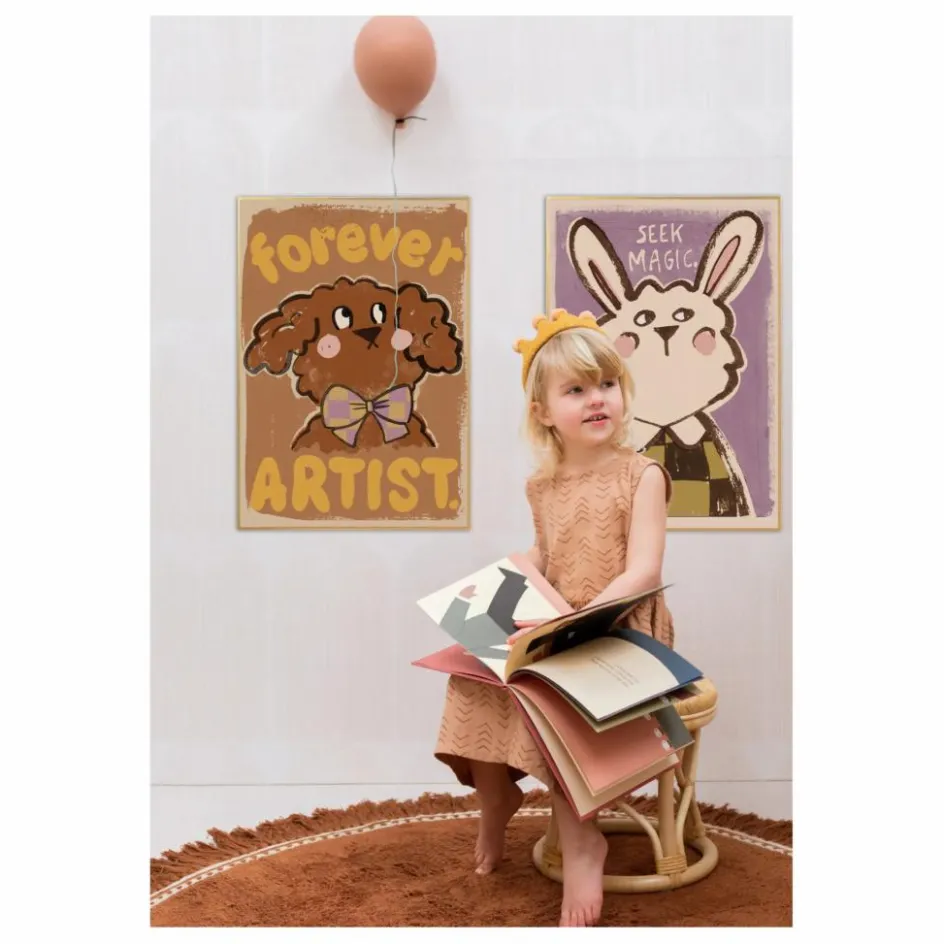 Studio Loco Grande affiche Lapin Seek magic|Enfant Décoration Murale|Déco Murale Enfant