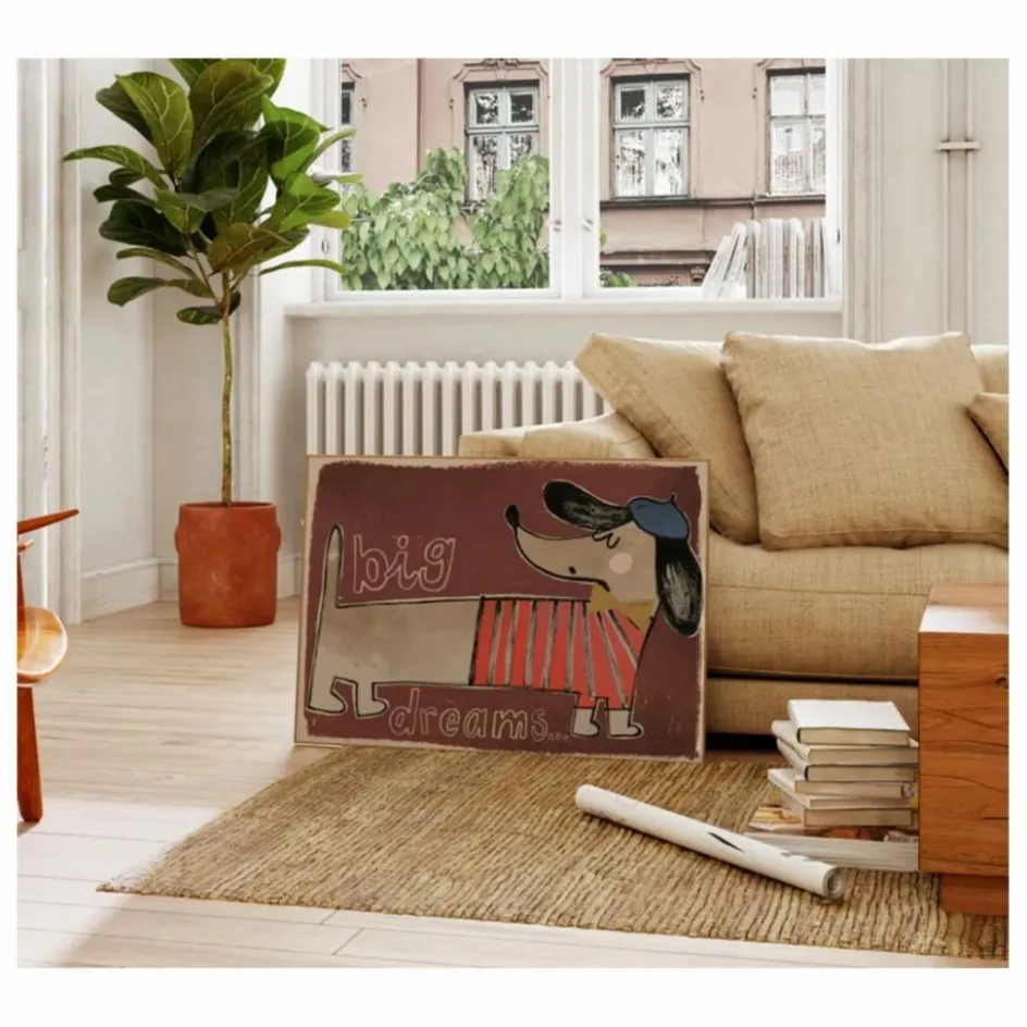 Grande affiche Teckel | Enfant Décoration Murale|Déco Murale Enfant