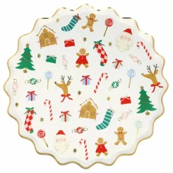 Meri Meri Grandes assiettes Joli Noël - set de 8|Enfant Décoration De Fête