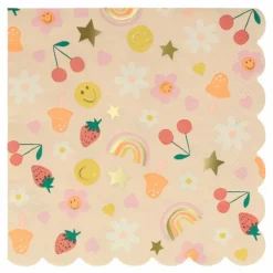 Outlet Grandes serviettes Happy Icons - set de 16 Enfant Décoration De Fête