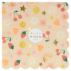 Outlet Grandes serviettes Happy Icons - set de 16 Enfant Décoration De Fête