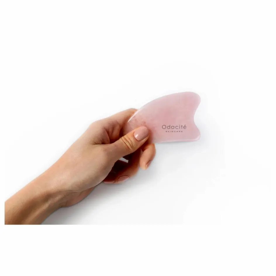 Online Odacité Gua Sha en Quartz rose Transparent