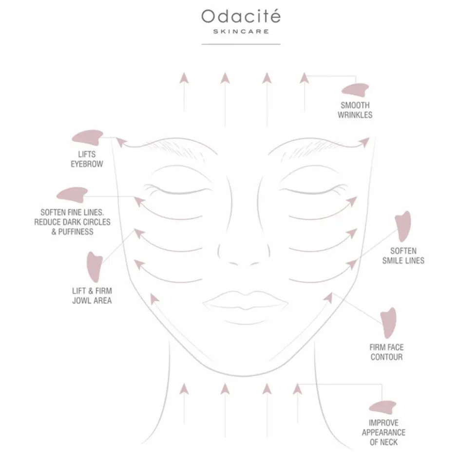 Online Odacité Gua Sha en Quartz rose Transparent