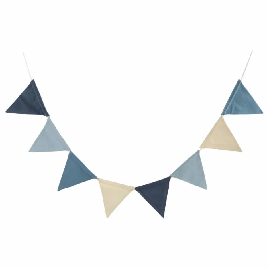 New Sebra Guirlande décorative fanions | Bleu
