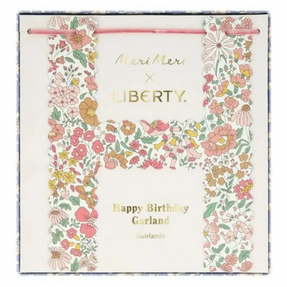 Meri Meri Guirlande Happy Birthday - x Liberty|Enfant Décoration De Fête