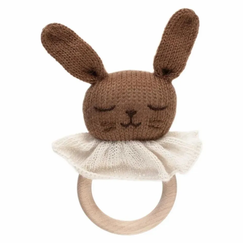 Outlet Hochet en bois Lapin | Jouets D'Éveil