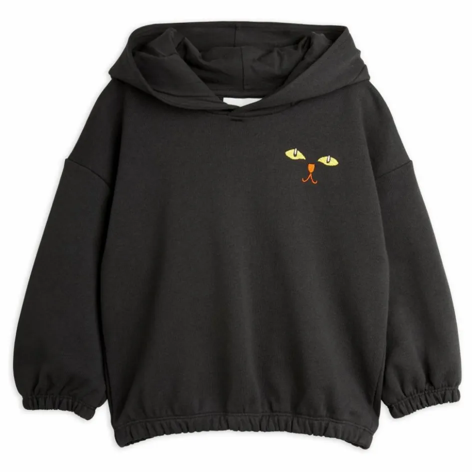 Best Mini Rodini Hoodie Chat Coton Bio | Noir