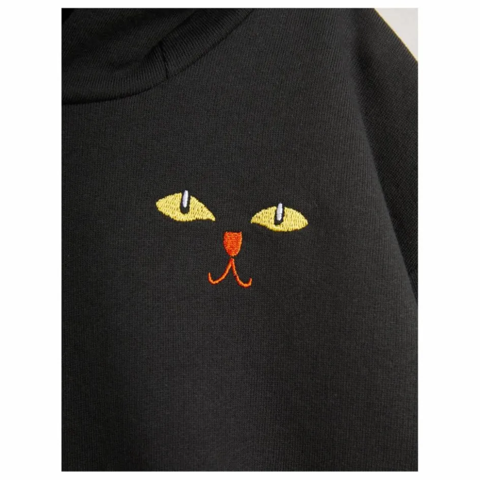Best Mini Rodini Hoodie Chat Coton Bio | Noir