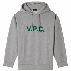 Hot A.P.C. Hoodie Milo Coton Bio | Gris chiné