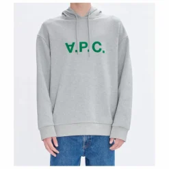 Hot A.P.C. Hoodie Milo Coton Bio | Gris chiné
