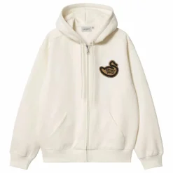 Discount Carhartt WIP Hoodie Zippé Brown Ducks | Ecru