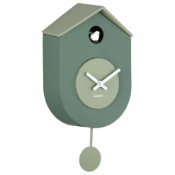 Online Present Time Horloge murale Grato cuckoo | Vert