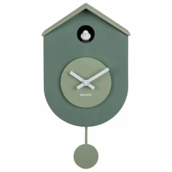 Online Present Time Horloge murale Grato cuckoo | Vert