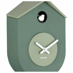 Online Present Time Horloge murale Grato cuckoo | Vert