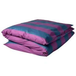 La cerise sur le gâteau Housse de couette à rayures Malo | Violet