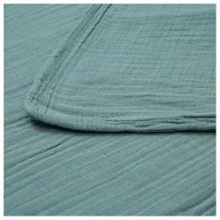 Hot Haomy Housse de couette Dili en voile de coton | Bleu stone