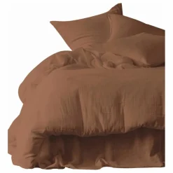 Hot Haomy Housse de couette en gaze de coton Mykonos | Mocaccino